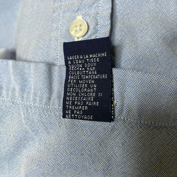 Vintage Tommy Hilfiger Chambray Full Button Down Denim Shirt Men's Size Medium M - Picture 11 of 11